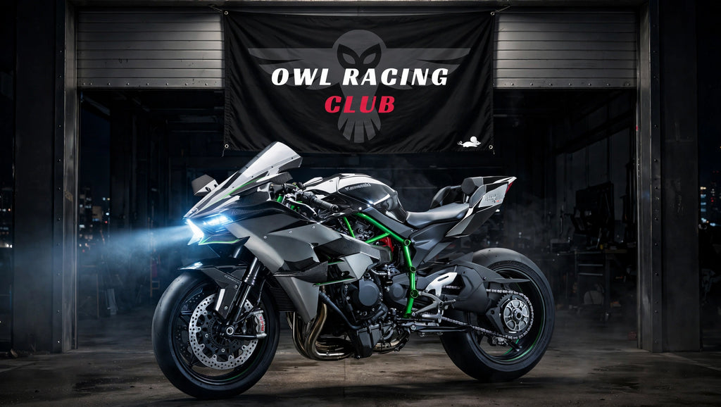Owl Racing Garage Flag